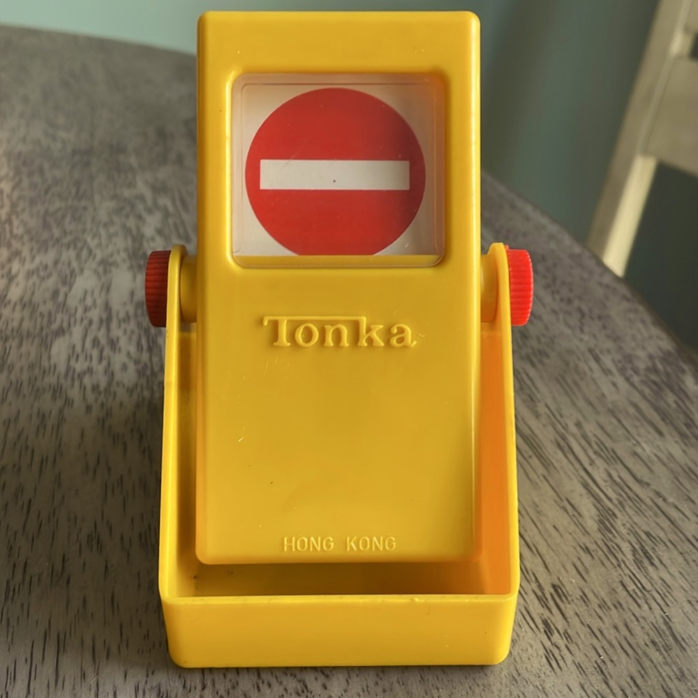 Vintage Tonka Road Construction Flip Sign